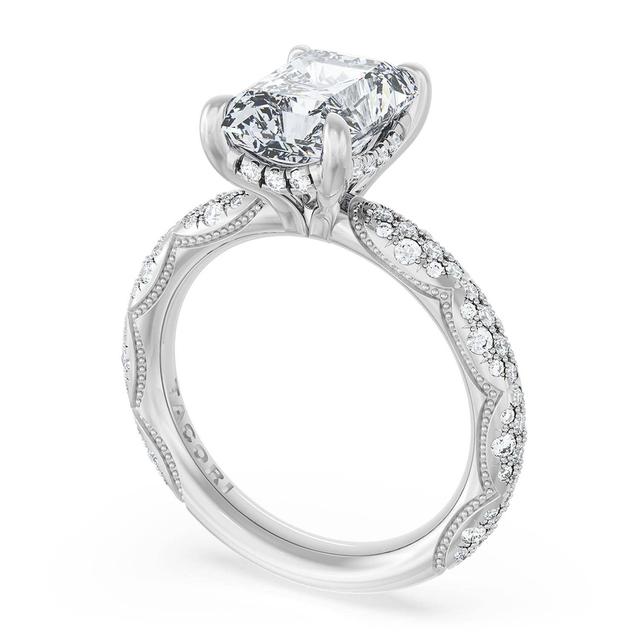 Radiant Bloom Engagement Ring