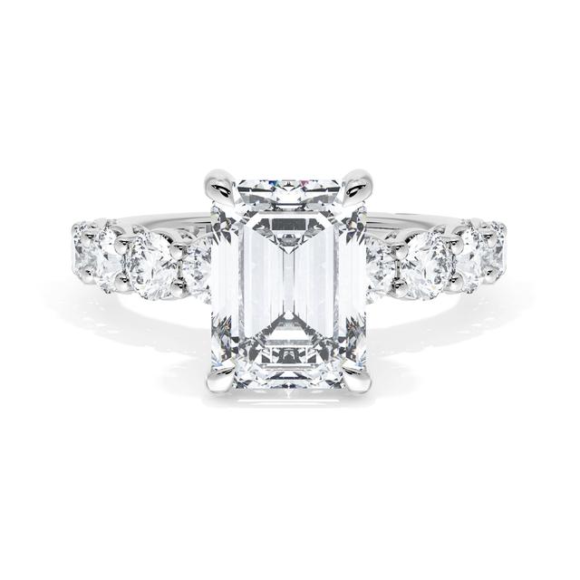 Emerald Solitaire Engagement Ring