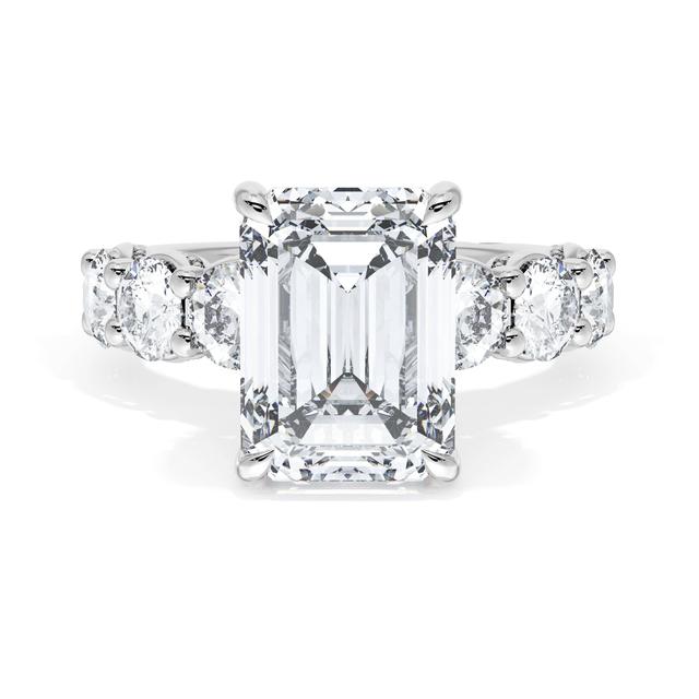 Emerald Solitaire Engagement Ring