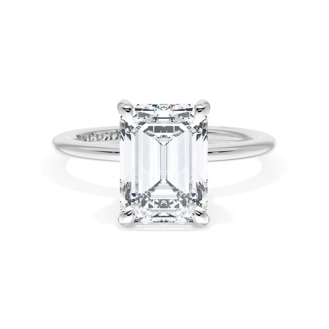 Emerald Solitaire Engagement Ring
