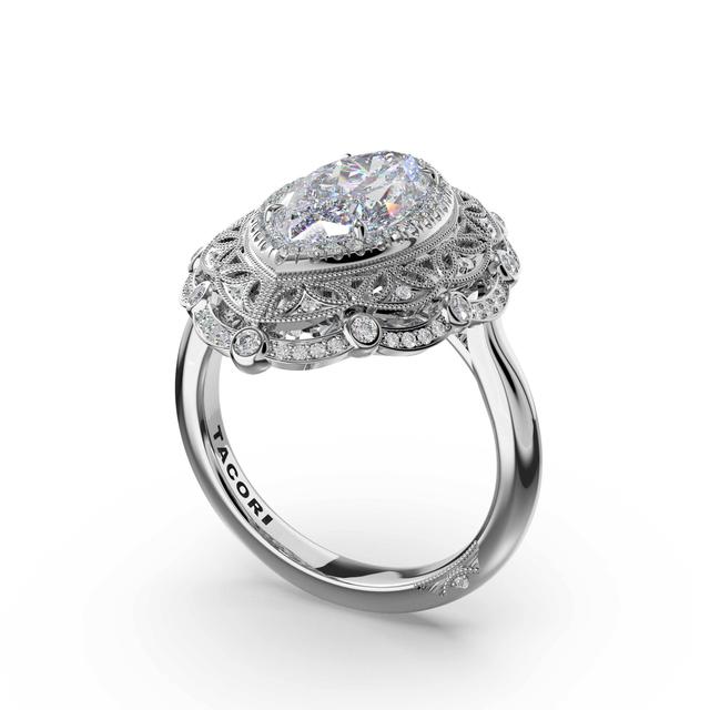 Marquise Estate Diamond Engagement Ring