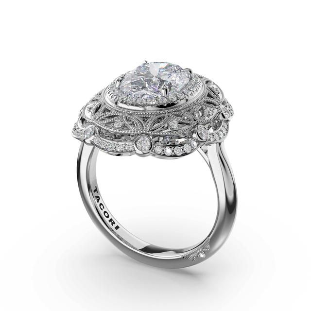 Oval Estate Diamond Engagement Ring