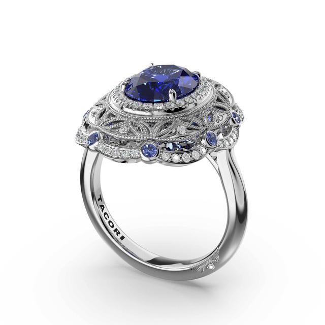 Oval Estate Sapphire Engagement Ring