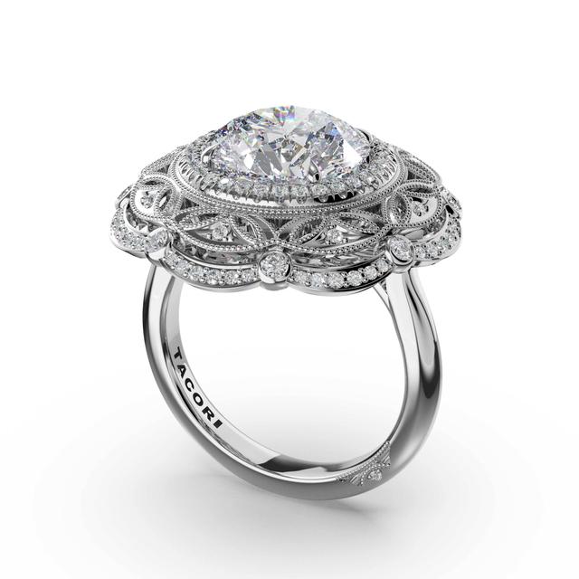 Round Estate Diamond Engagement Ring
