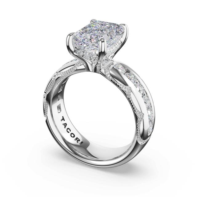 Channel-Set Emerald Solitaire Engagement Ring