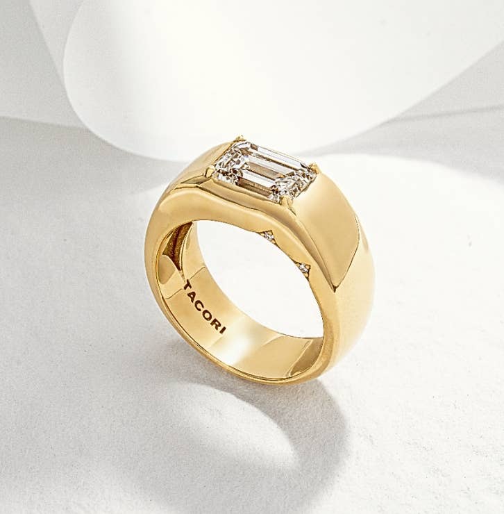 Shop a pair of gemstone gold rings at TACORI