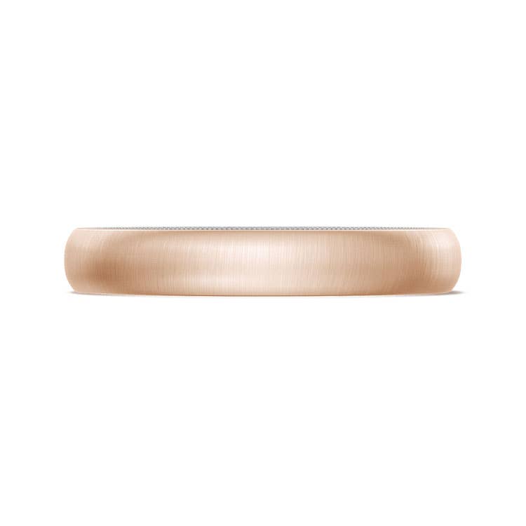 Classic Two-Tone Rounded Wedding Band in Satin Finish