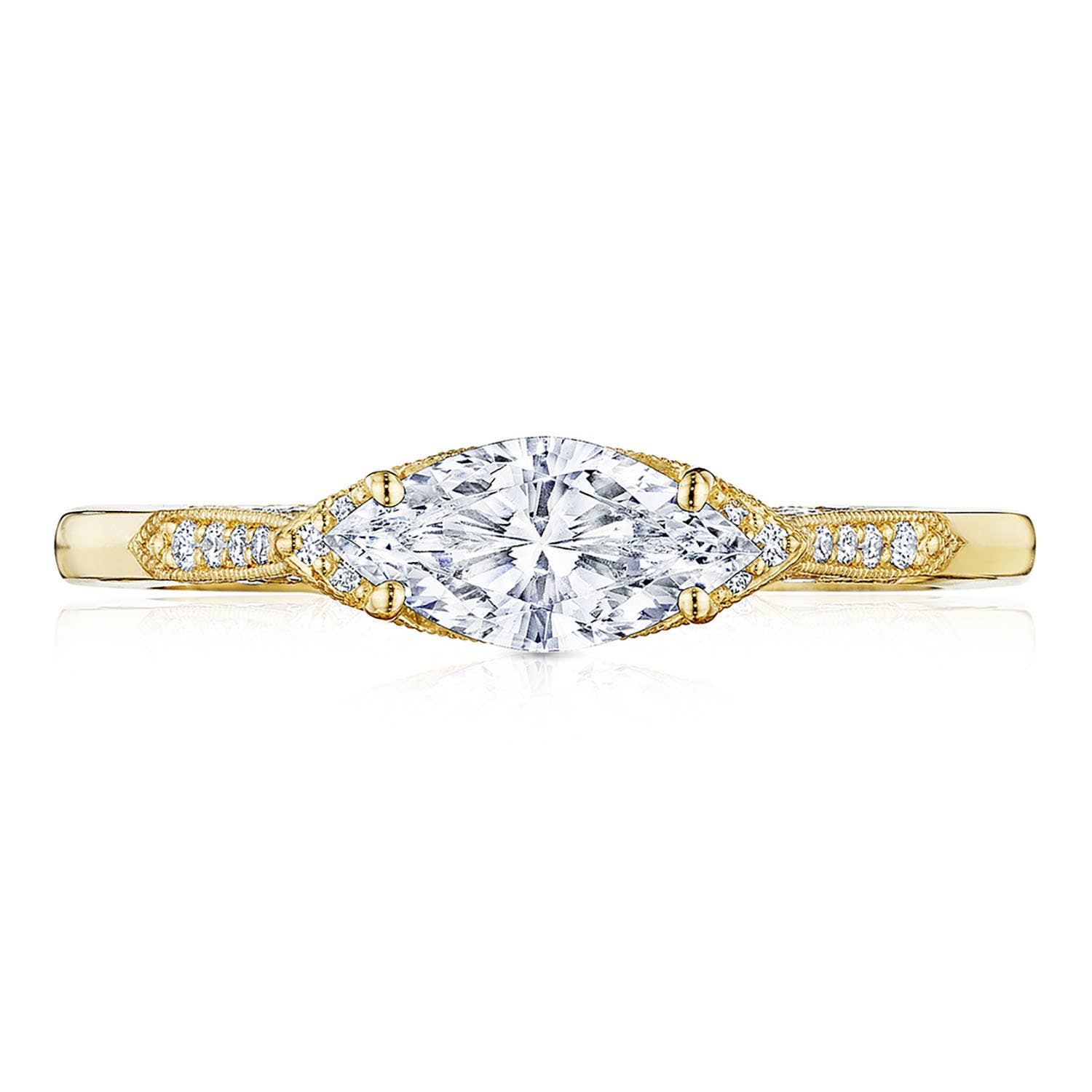 Ring Solitaire Marquise Engagement