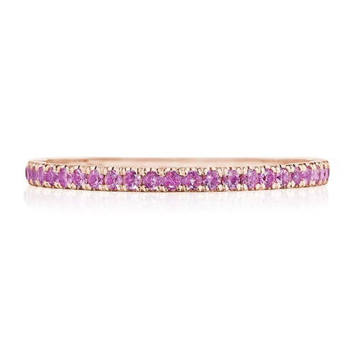 String of Pink Sapphires Ring