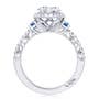 Pear 3-Stone Engagement Ring with Blue Sapphire 