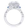 Princess 3-Stone Engagement Ring with Blue Sapphire 