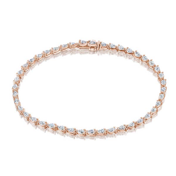 Diamond Tennis Bracelet in 18k Rose Gold - FB6737PK