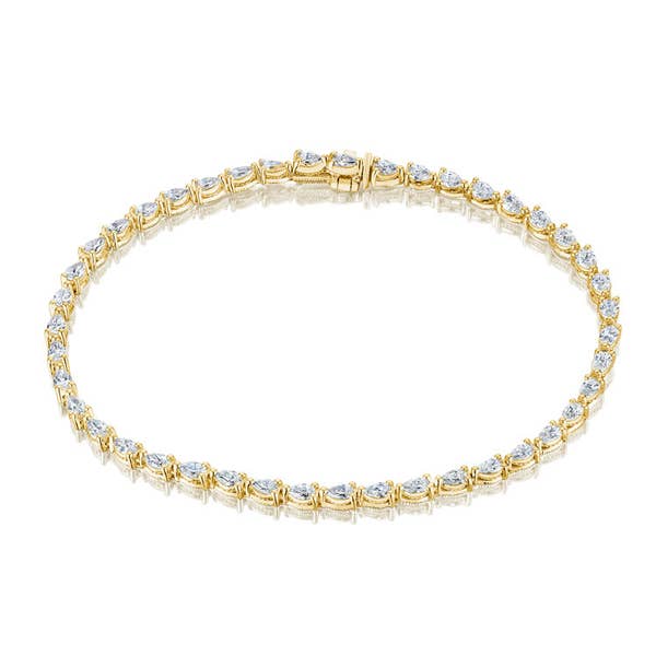 Diamond Tennis Bracelet in 18k Yellow Gold - FB6737Y