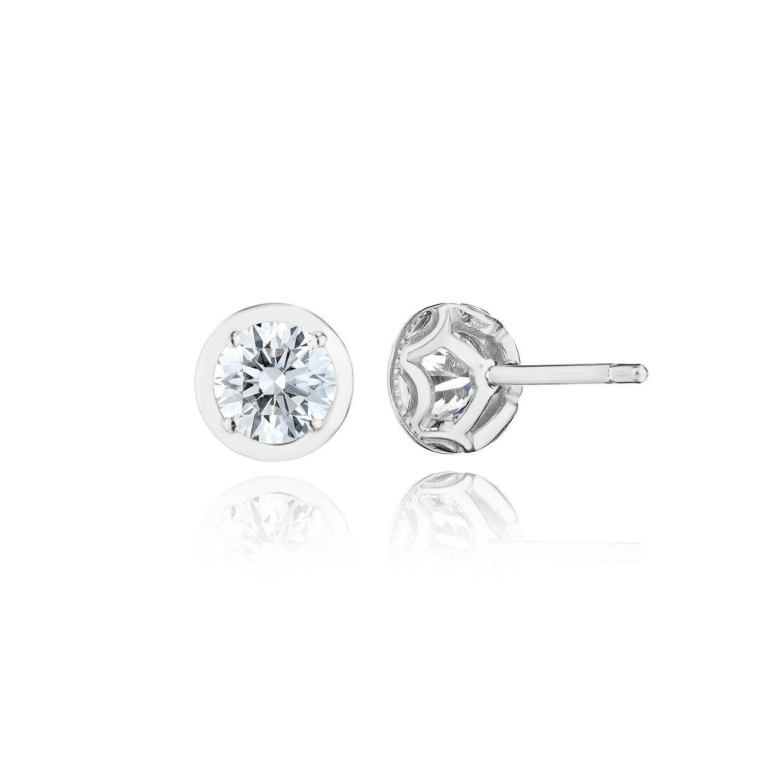 Round Diamond Stud Earring - 1ct