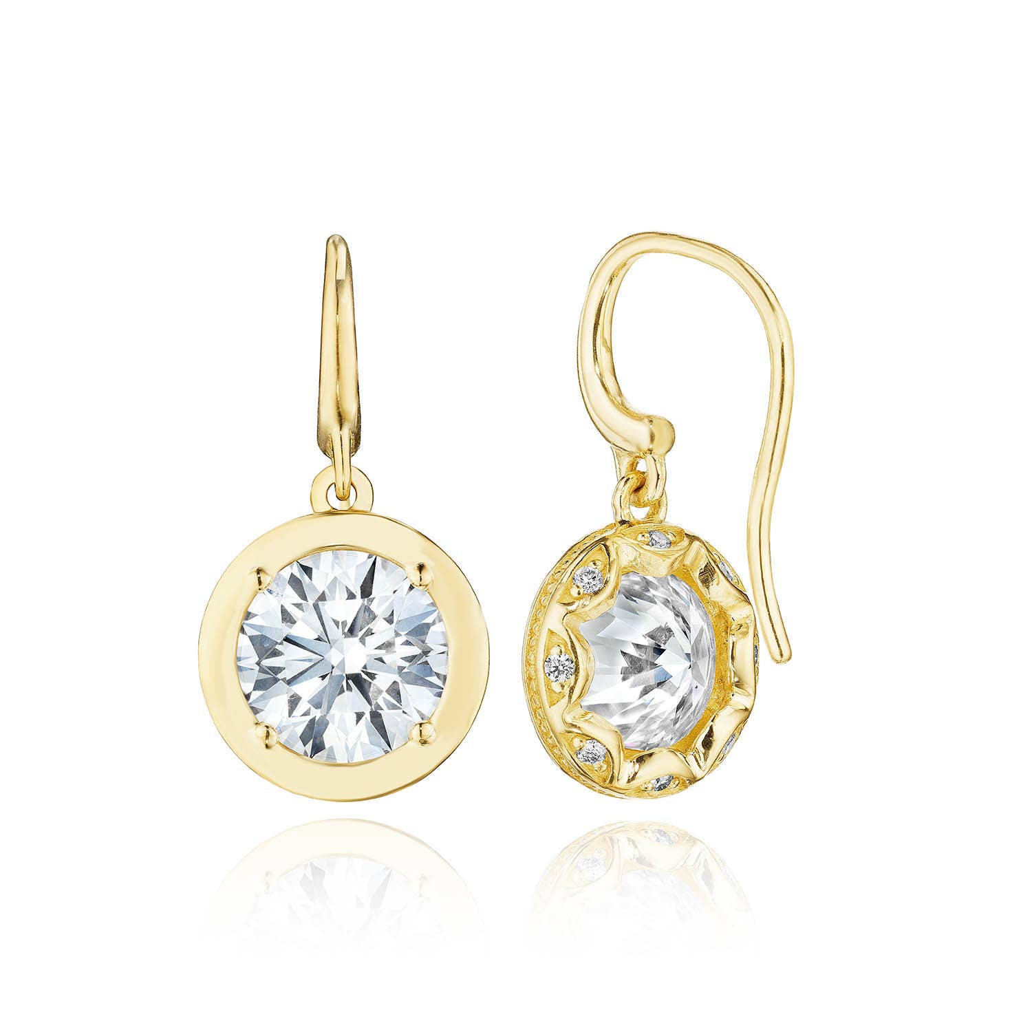 Diamond French Wire Earring - 4.08ct