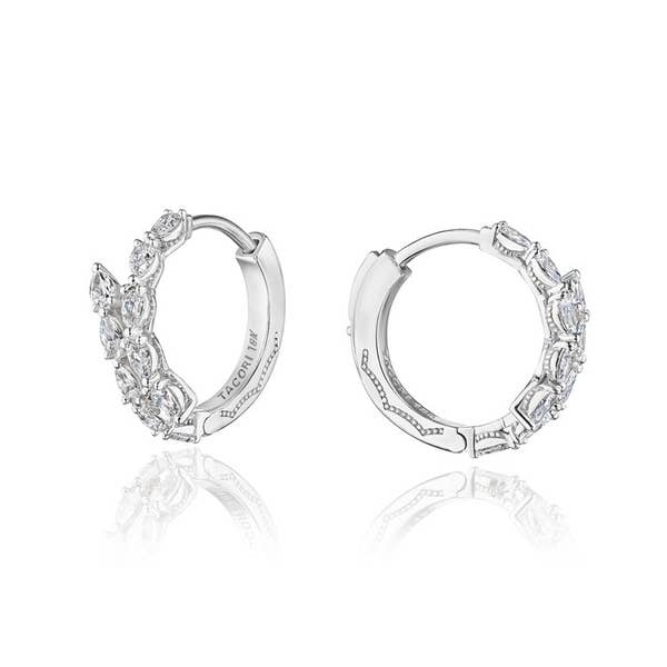 Diamond Huggie Earring in 18k White Gold - FE831