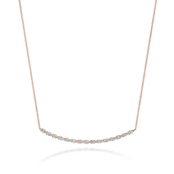 Diamond Necklace in 18k Rose Gold - FN67517PK