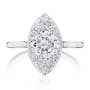 Round, Marquise Bloom Engagement Ring 