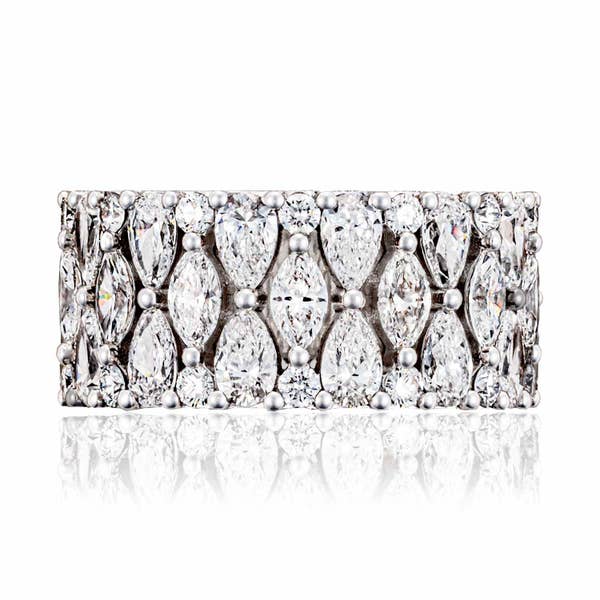 Classic Crescent RoyalT Fine Jewelry Geometric Wedding Band - HT26937512