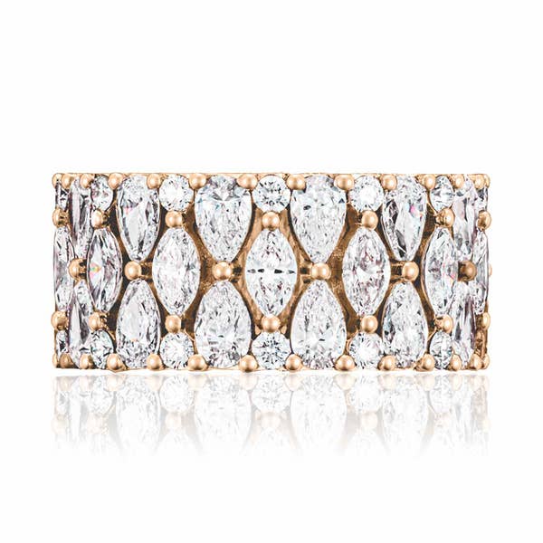 Classic Crescent RoyalT Fine Jewelry Geometric Wedding Band - HT26937512PK