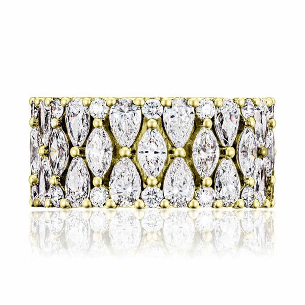 Classic Crescent RoyalT Fine Jewelry Geometric Wedding Band - HT26937512Y