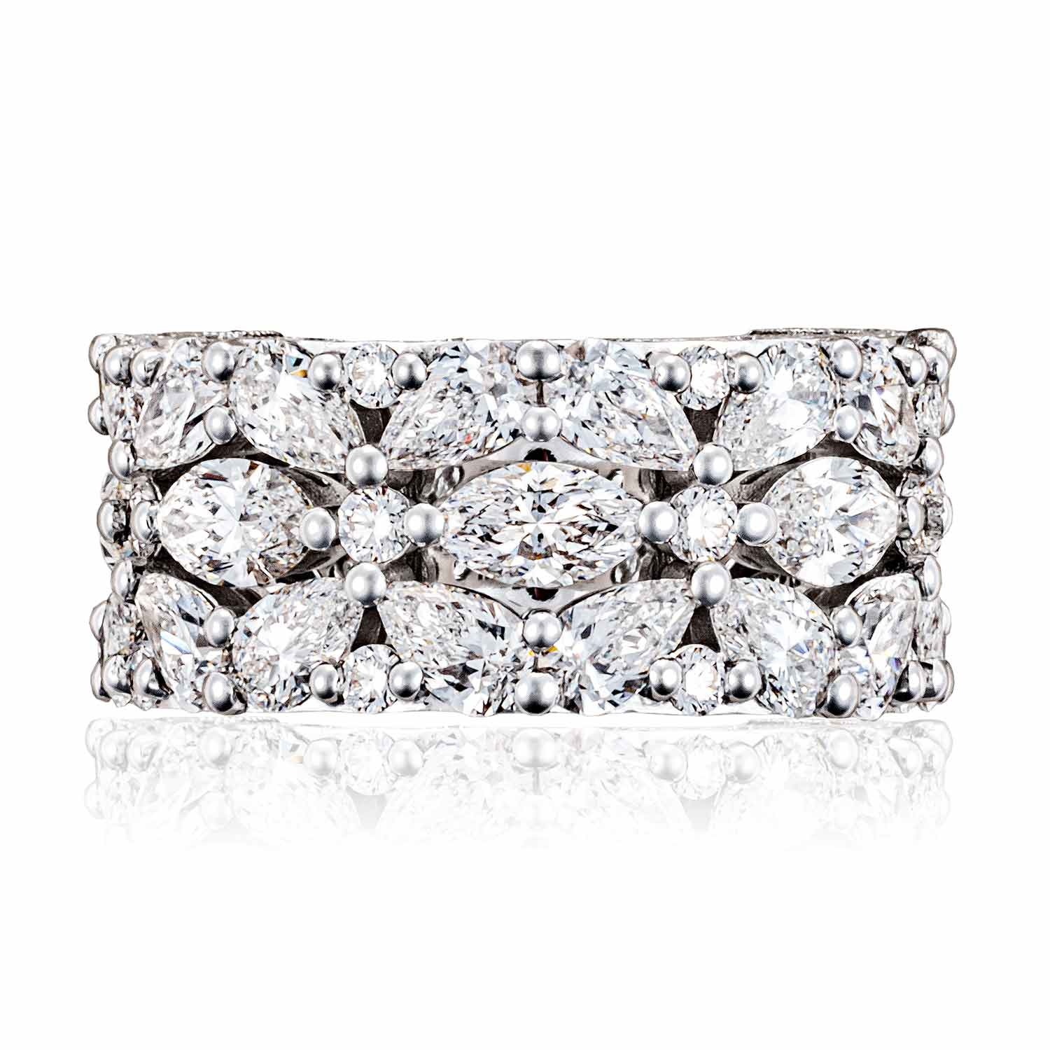 East West Marquise and Pear Diamond Band