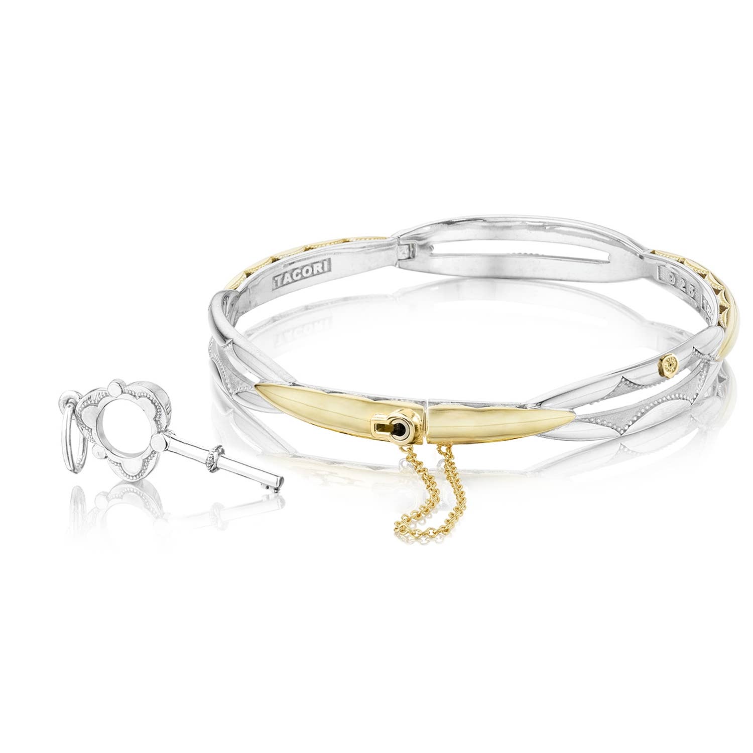 Promise Bracelet Round, Yellow Gold and Silver