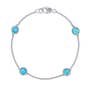 4 Station Bracelet with Turquoise 