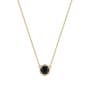 Petite Crescent Station Necklace featuring Black Onyx  