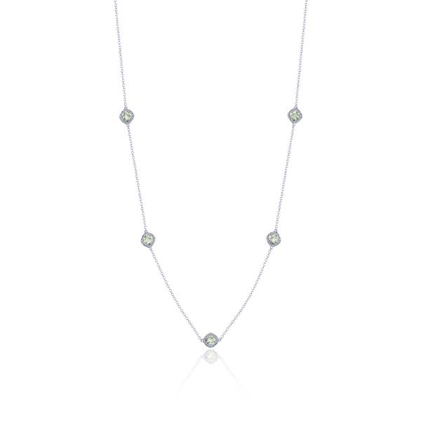 5-station necklace with Prasiolite