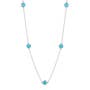 5 Station Necklace with Swiss Blue Topaz 