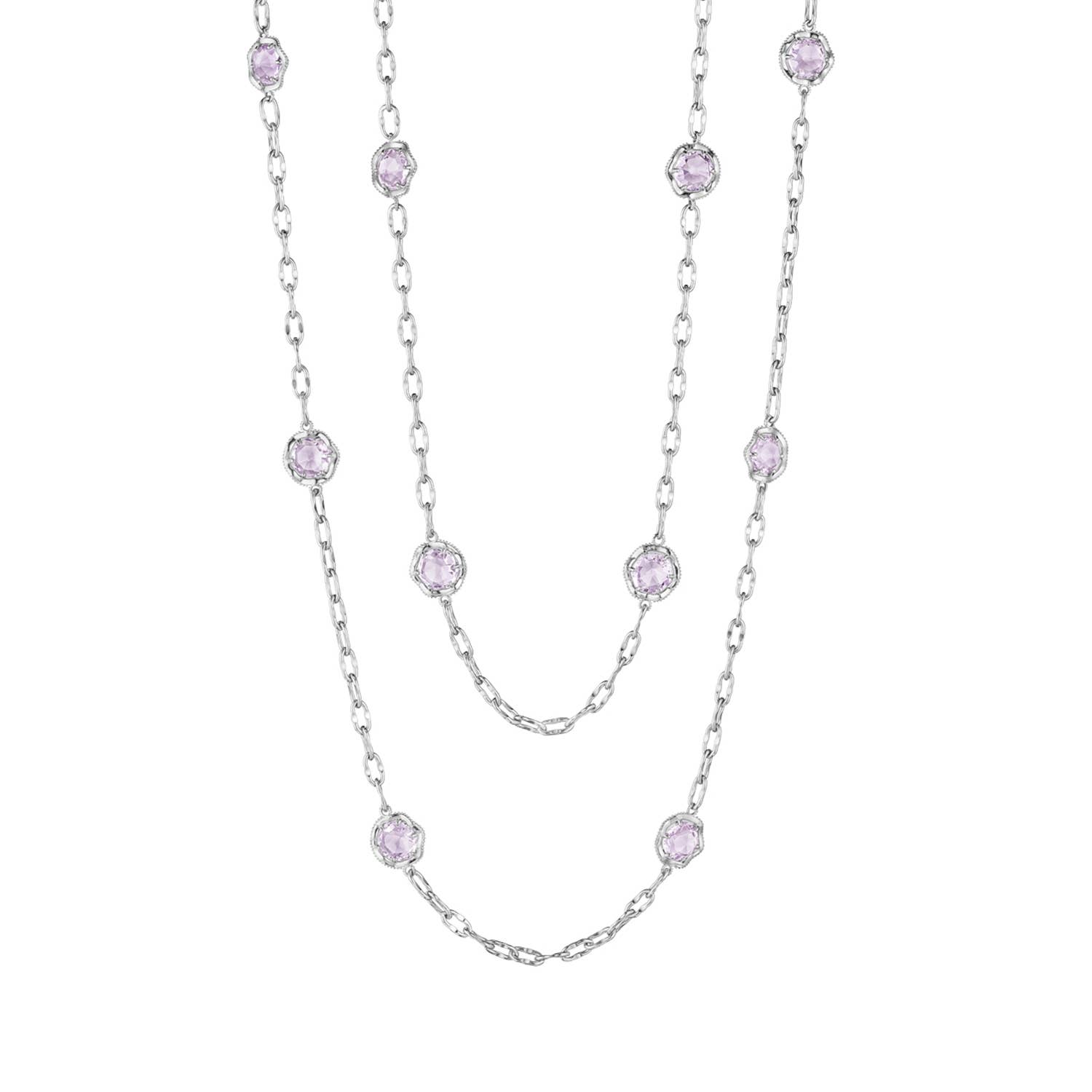 38” Candy Drop Necklace  featuring Rose Amethyst 