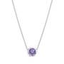 Crescent Station Necklace featuring Amethyst 