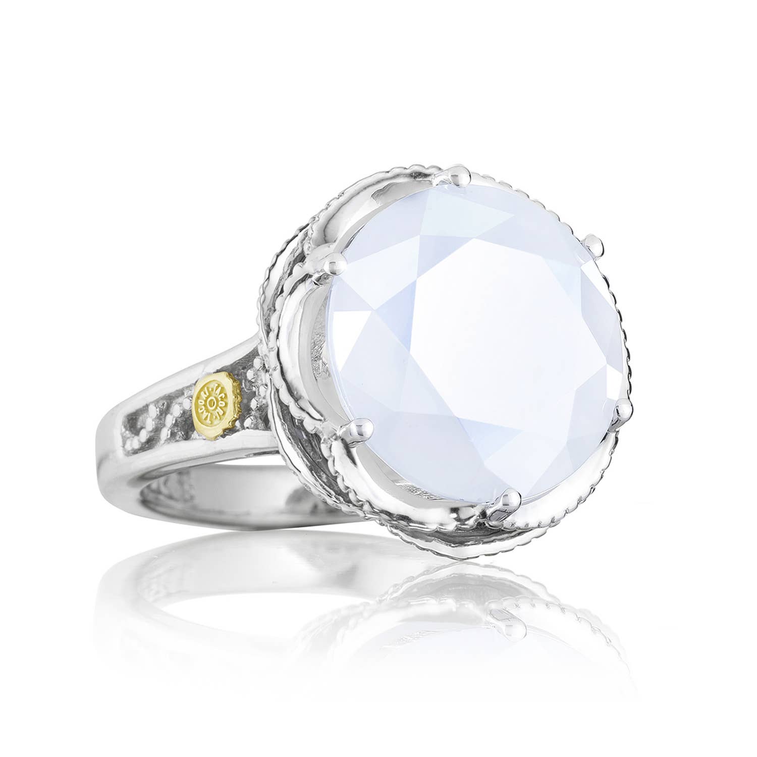 Crescent Gem Ring featuring Chalcedony