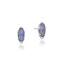 Oval-Shaped Gem Earrings with Labradorite 