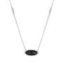 Solitaire Oval Gem Necklace with Black Onyx 