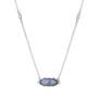 Solitaire Oval Gem Necklace with Labradorite 