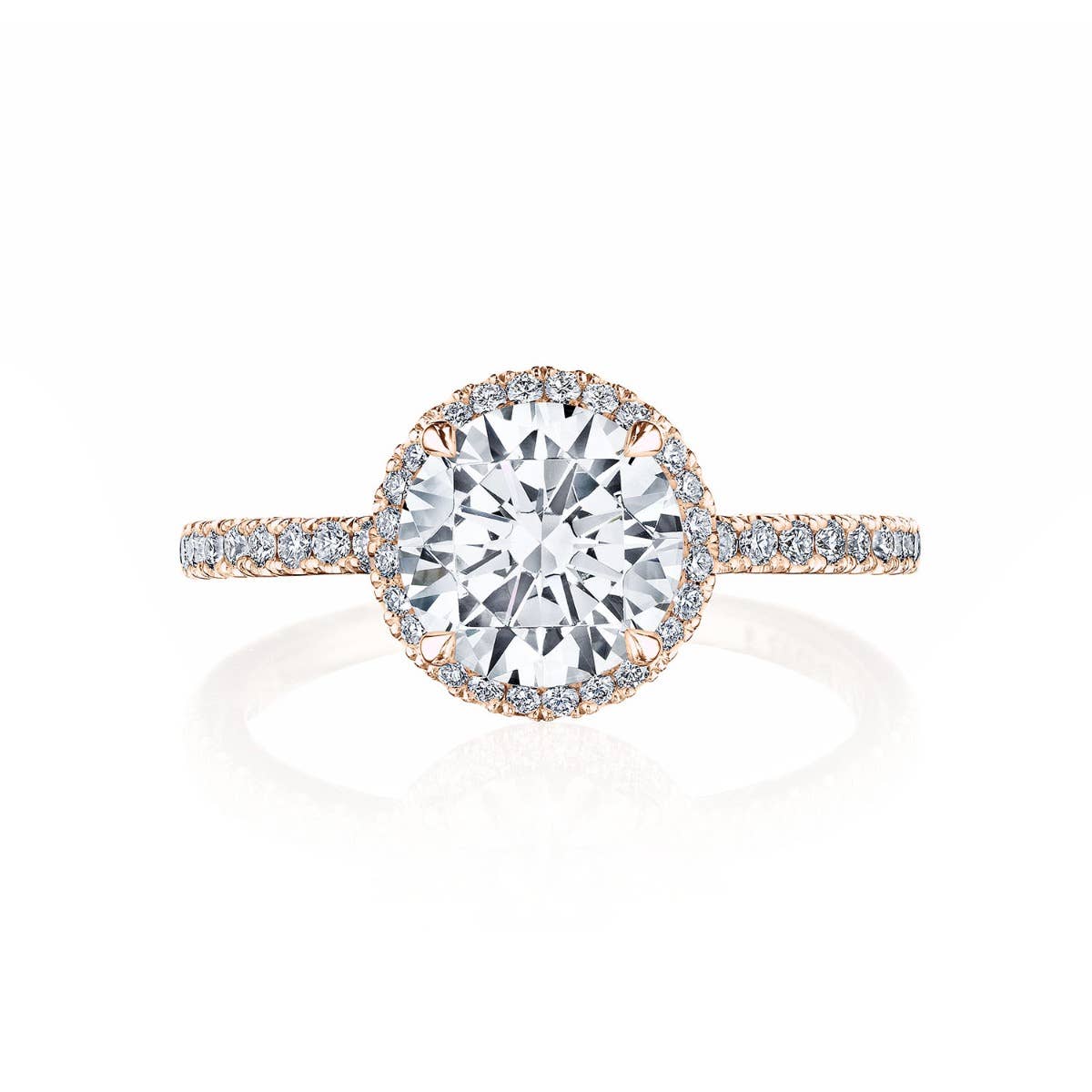 Simply Tacori engagement ring on white background